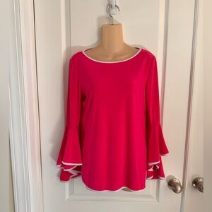 Coco Bianco fuchsia bell sleeve blouse